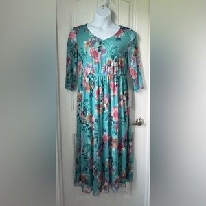 Coldwater Creek Green “mesh” dress